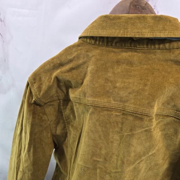 Chubbies Jacket Mens Medium Brown Corduroy Shirt Jacket Dont Even Chai Collared - Picture 8 of 12